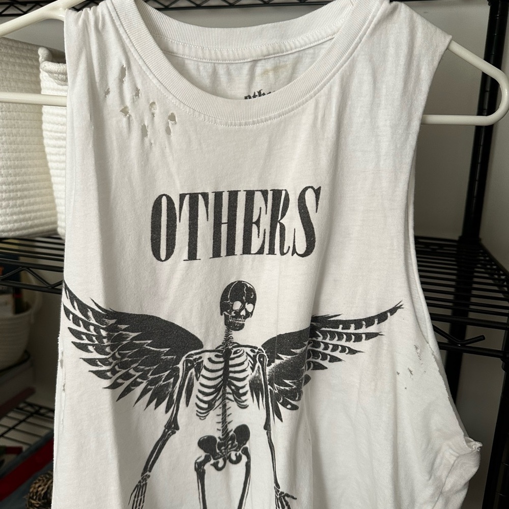 Other UK Cream Top with Black Text